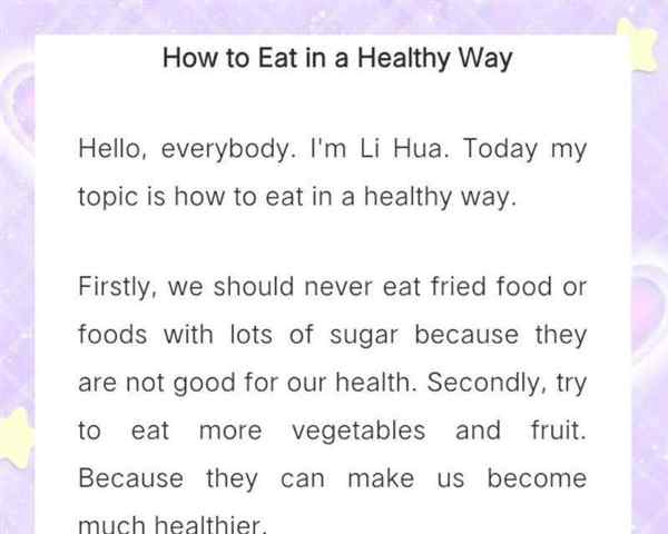 关于食物的英语作文50带翻译