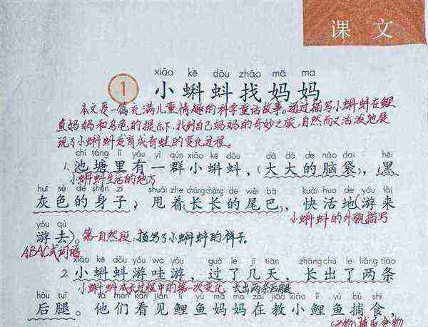 小学二年级语文上册第三课