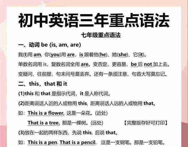 初中英语144个语法点是什么意思啊