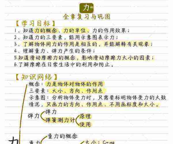 关于物理八年级下册知识点思维导图的信息