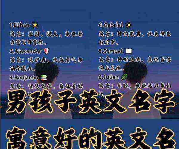 英语名字男简单