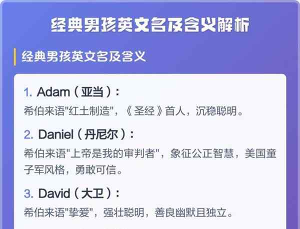 富有含义英文名