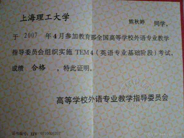 TEM证书电子版查询