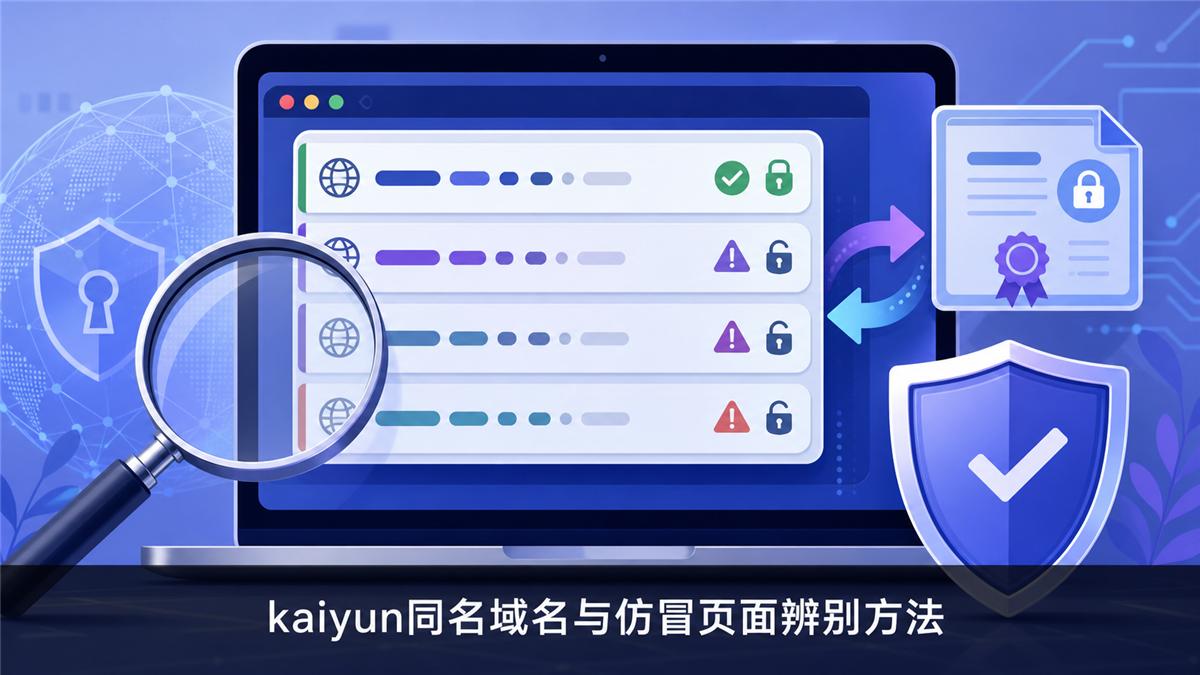kaiyun同名域名与仿冒页面辨别方法 信息技术课堂用放大镜分析相似域名、证书和跳转路径