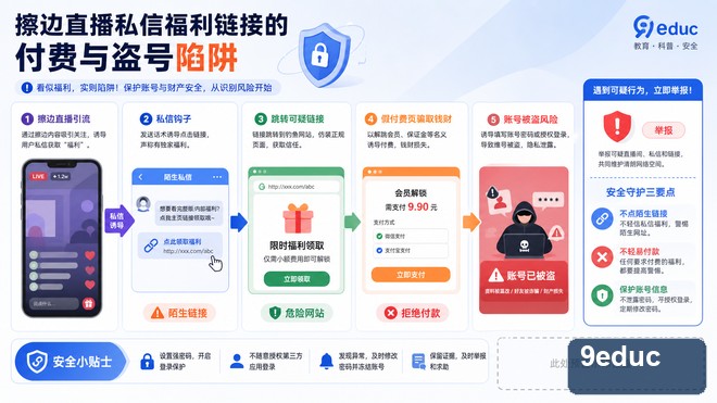 擦边直播私信发“福利链接”,为什么常通向付费和盗号陷阱 擦边直播私信从陌生链接跳转到假付费页和账号被盗的风险链