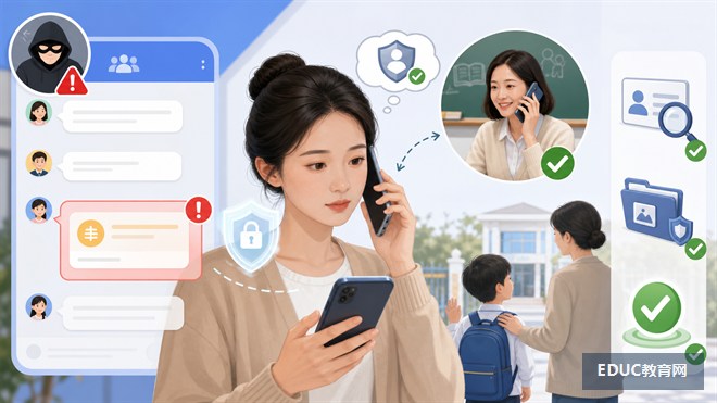 家长暂停班级群付款并通过电话核验老师身份
