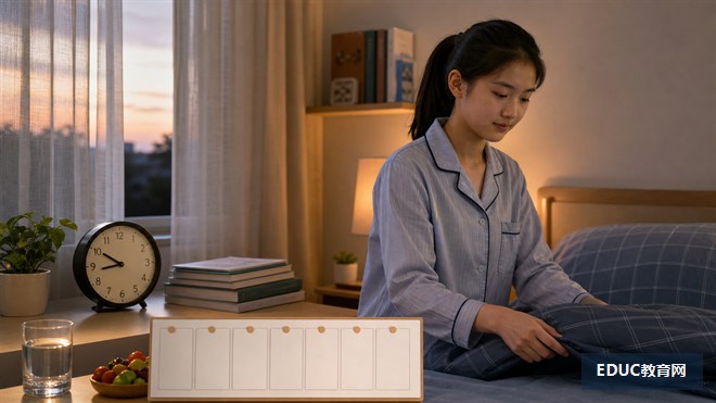 学生在开学前按七天计划逐步调整晚间作息